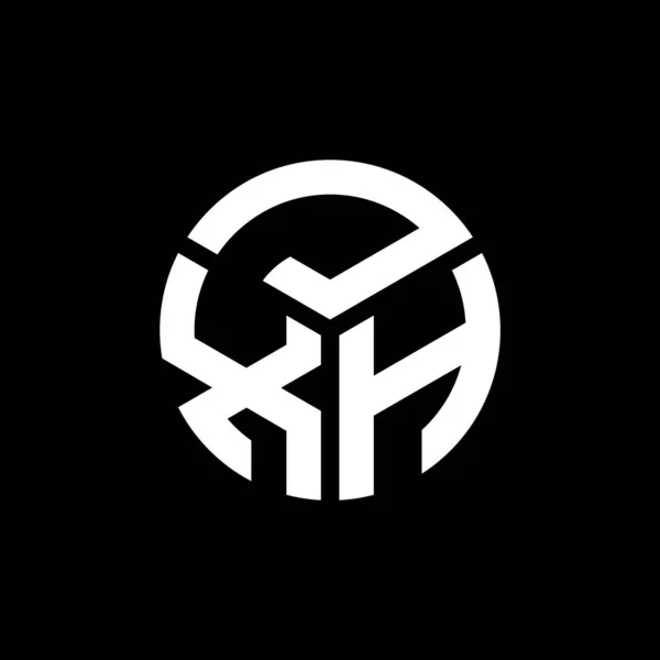 Jxh Letter Logo Design Auf Schwarzem Hintergrund Jxh Kreative Initialen — Stockvektor