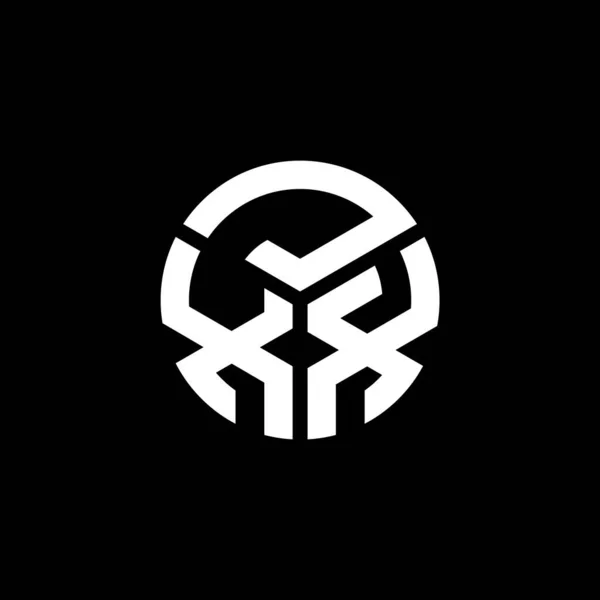 Jxx Lettre Logo Design Sur Fond Noir Jxx Initiales Créatives — Image vectorielle