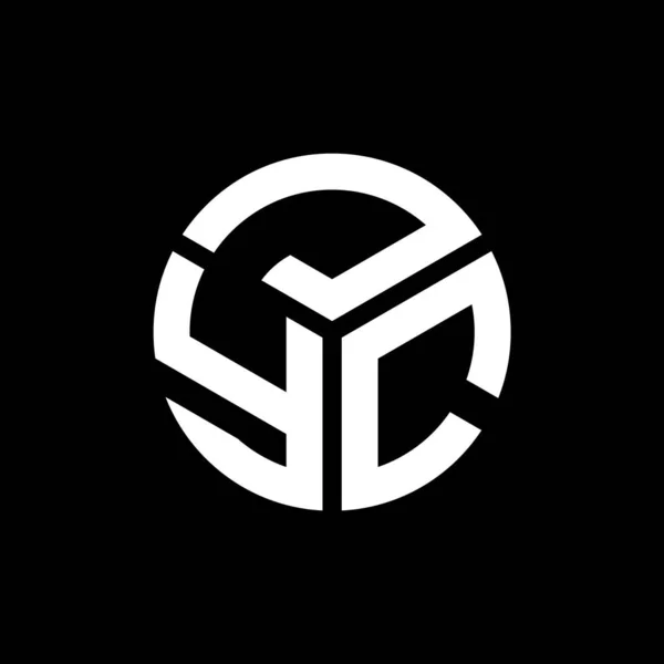 Jyc Letter Logo Ontwerp Zwarte Achtergrond Jyc Creatieve Initialen Letter — Stockvector