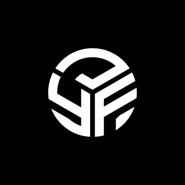 Siyah Arka Planda Jyf Harf Logosu Tasarımı Jyf Yaratıcı Harflerin — Stok Vektör