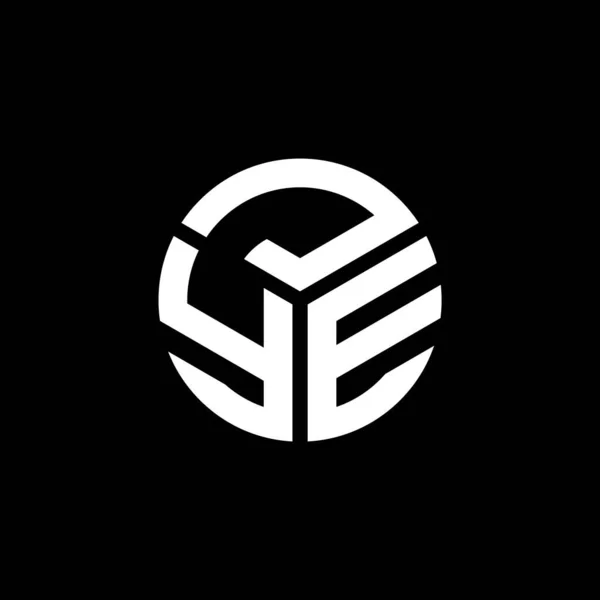 Jye Brev Logotyp Design Svart Bakgrund Jye Kreativa Initialer Brev — Stock vektor