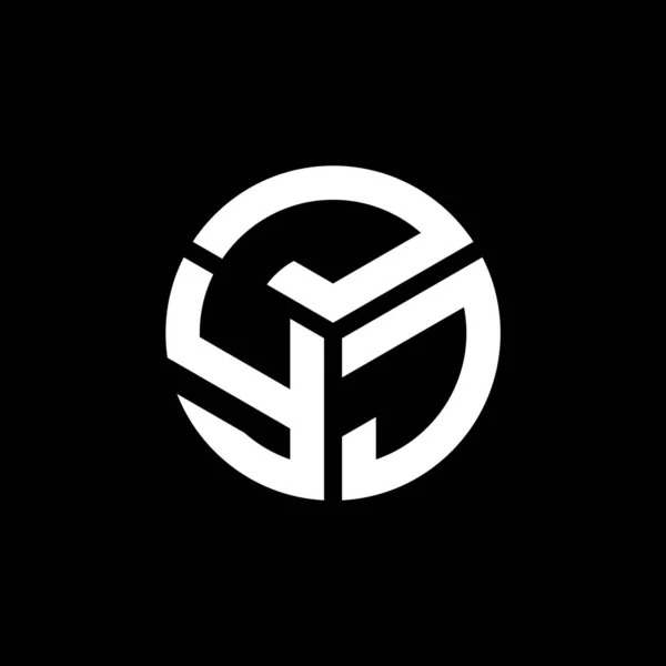 Projekt Logo Litery Jyj Czarnym Tle Jyj Twórcze Inicjały Koncepcja — Wektor stockowy