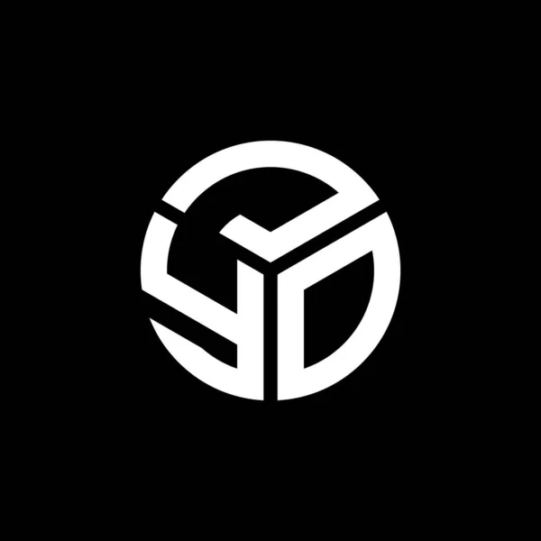 Siyah Arka Planda Jyo Harf Logosu Tasarımı Jyo Yaratıcı Harflerin — Stok Vektör