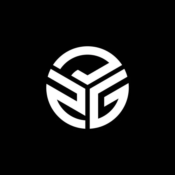 Jzg Lettera Logo Design Sfondo Nero Jzg Creativo Iniziali Lettera — Vettoriale Stock