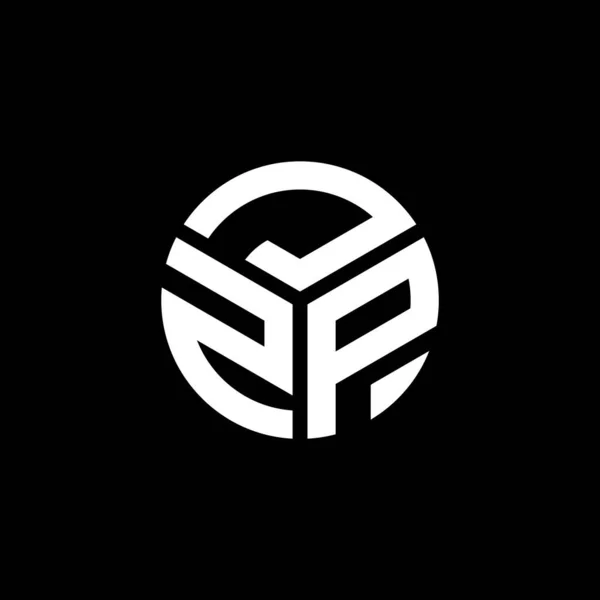 Jzp Design Logotipo Carta Fundo Preto Jzp Iniciais Criativas Conceito — Vetor de Stock