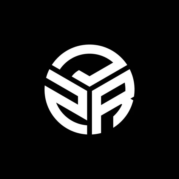 Дизайн Логотипа Jzr Чёрном Фоне Концепция Логотипа Инициалами Jzr Дизайн — стоковый вектор