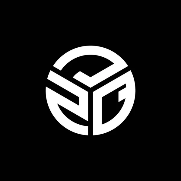 Jzq Design Logotipo Carta Fundo Preto Jzq Iniciais Criativas Conceito — Vetor de Stock