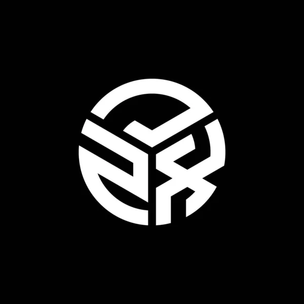 Дизайн Логотипа Jzx Чёрном Фоне Концепция Логотипа Инициалами Jzx Дизайн — стоковый вектор