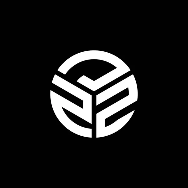 Siyah Arkaplanda Jzz Harf Logosu Tasarımı Jzz Yaratıcı Harflerin Baş — Stok Vektör