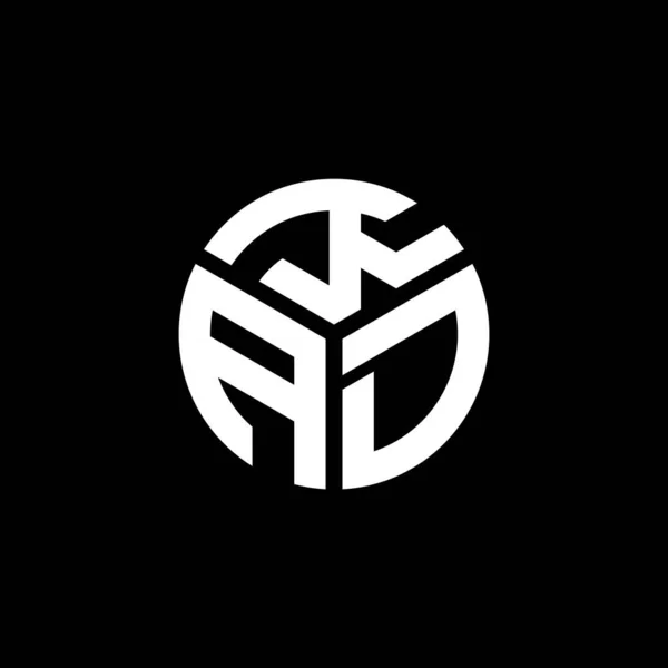 Projekt Logo Litery Kad Czarnym Tle Kreatywne Inicjały Kad Koncepcja — Wektor stockowy