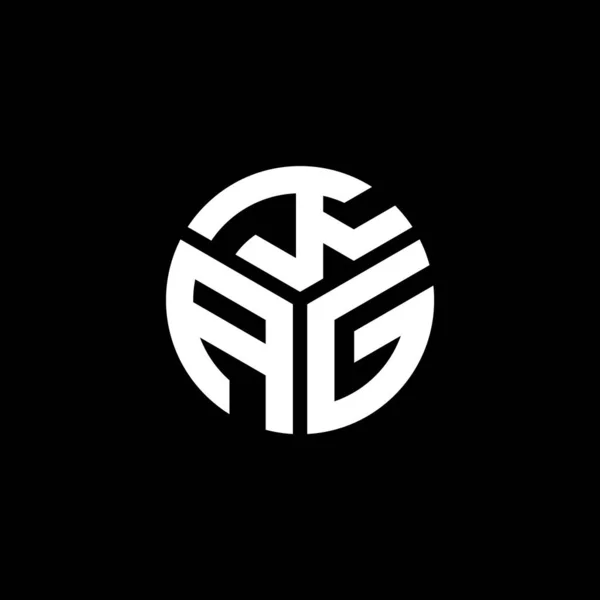 Kag Letter Logo Design Black Background Kag Creative Initials Letter — Stock Vector