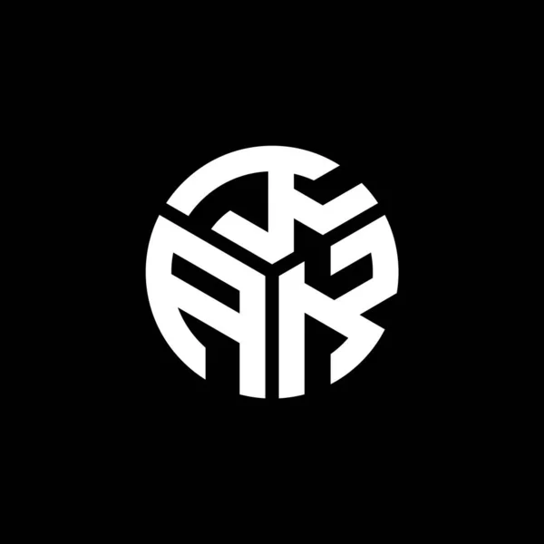 Kak Letter Logo Design Auf Schwarzem Hintergrund Kak Kreative Initialen — Stockvektor