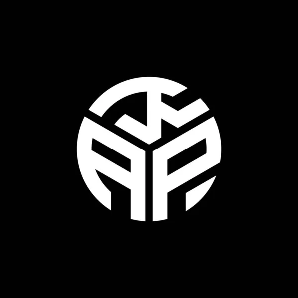 Kap Letter Logo Ontwerp Zwarte Achtergrond Kap Creatieve Initialen Letter — Stockvector