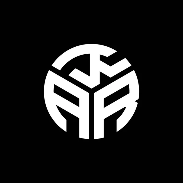 Kar Logo Ontwerp Zwarte Achtergrond Kar Creatieve Initialen Letter Logo — Stockvector