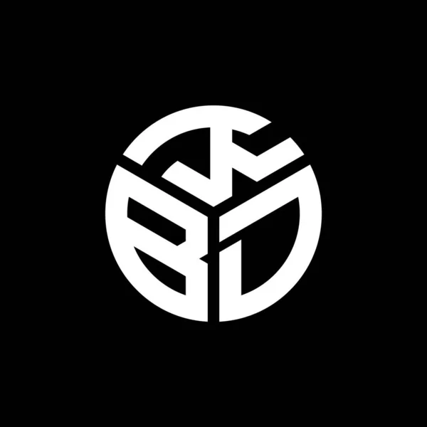 Siyah Arkaplanda Kbd Harf Logosu Tasarımı Kbd Yaratıcı Harflerin Baş — Stok Vektör
