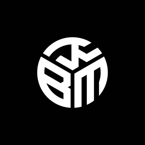 黒い背景にKbmの手紙のロゴデザイン Kbmクリエイティブイニシャルレターロゴコンセプト Kbmレターデザイン — ストックベクタ