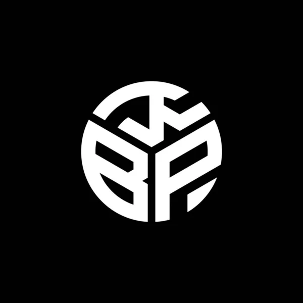 黒い背景にKbpの手紙のロゴデザイン Kbpクリエイティブイニシャルレターロゴコンセプト Kbpレターデザイン — ストックベクタ
