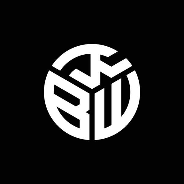 Diseño Del Logotipo Letra Kbw Sobre Fondo Negro Kbw Iniciales — Vector de stock