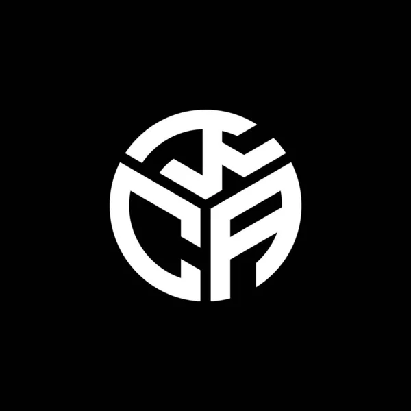 Projeto Logotipo Carta Kca Fundo Preto Kca Iniciais Criativas Conceito —  Vetores de Stock
