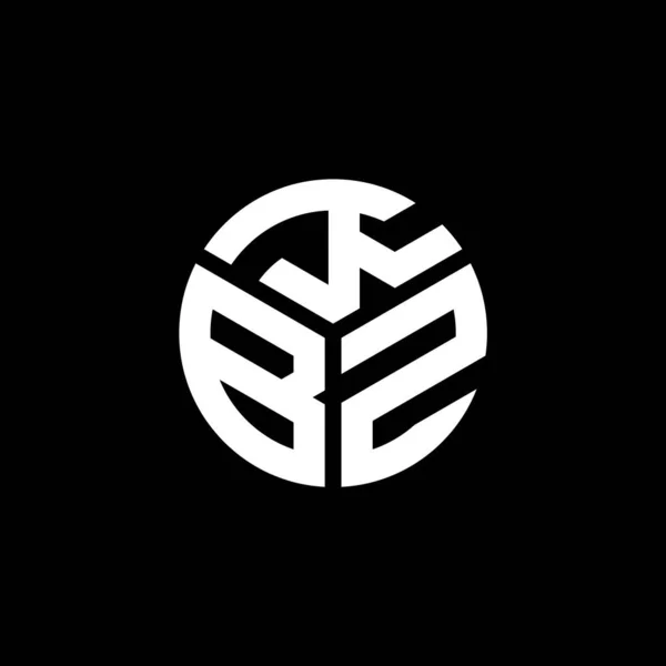 Projekt Logo Liter Kbz Czarnym Tle Kbz Twórcze Inicjały Koncepcja — Wektor stockowy