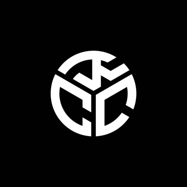 Siyah Arkaplanda Kcc Harf Logosu Tasarımı Kcc Yaratıcı Harflerin Baş — Stok Vektör