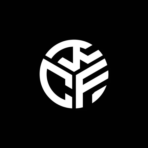 Projeto Logotipo Carta Kcf Fundo Preto Kcf Iniciais Criativas Conceito — Vetor de Stock