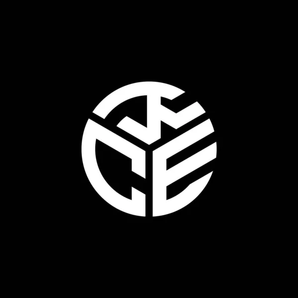 Diseño Del Logotipo Letra Kce Sobre Fondo Negro Kce Iniciales — Vector de stock