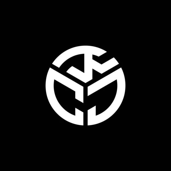 Kcj Design Logotipo Carta Fundo Preto Kcj Iniciais Criativas Conceito — Vetor de Stock