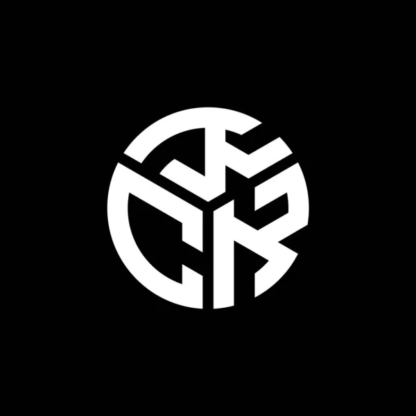Kck Lettre Logo Design Sur Fond Noir Kck Initiales Créatives — Image vectorielle