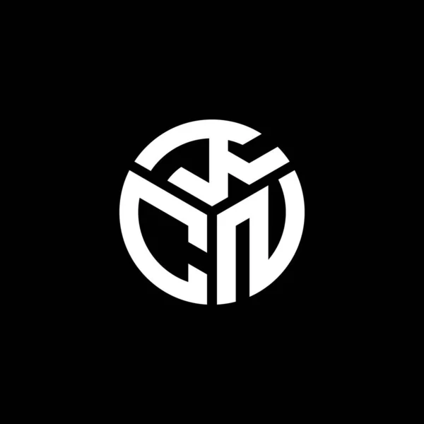 Design Logotipo Carta Kcn Fundo Preto Kcn Iniciais Criativas Conceito — Vetor de Stock