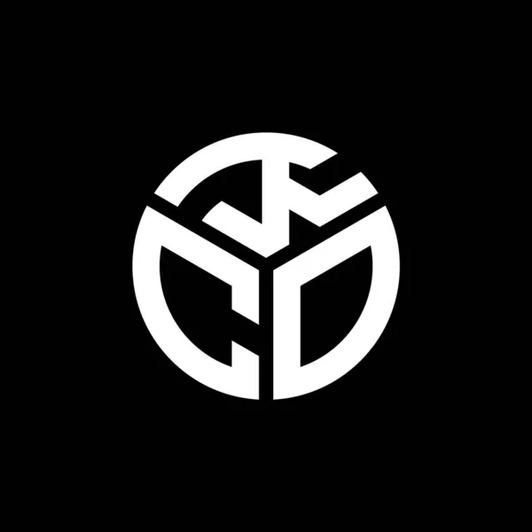 Kco Lettera Logo Design Sfondo Nero Kco Creativo Iniziali Lettera — Vettoriale Stock