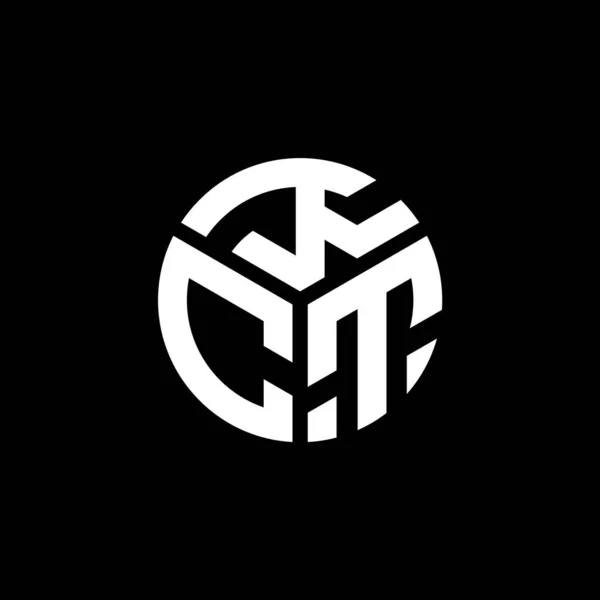 Σχεδιασμός Λογότυπου Γραμμάτων Kct Μαύρο Φόντο Δημιουργικά Αρχικά Kct Έννοια — Διανυσματικό Αρχείο
