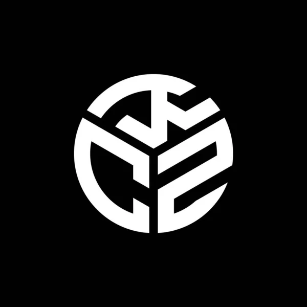 黒の背景にKcz文字のロゴデザイン Kczクリエイティブイニシャルレターロゴコンセプト Kcz文字デザイン — ストックベクタ