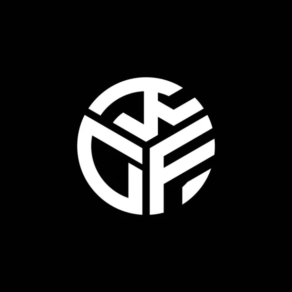 Siyah Arkaplanda Kdf Harf Logosu Tasarımı Kdf Yaratıcı Harflerin Baş — Stok Vektör