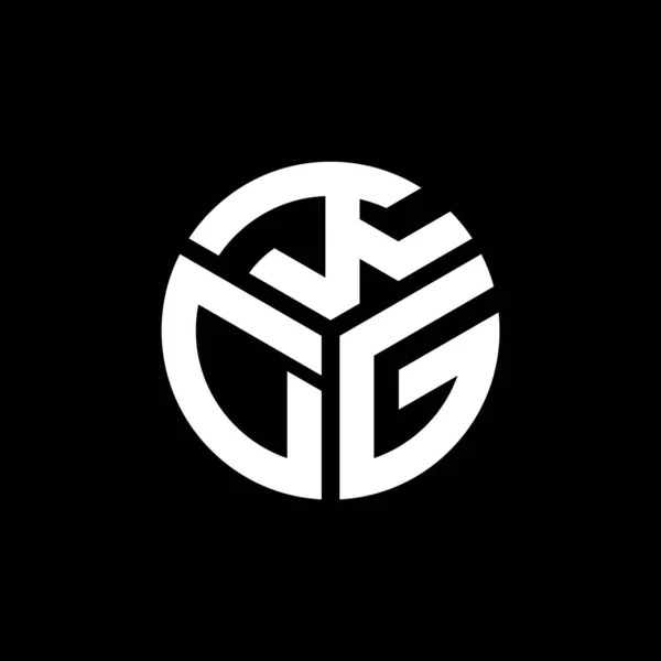 Дизайн Логотипа Kdg Черном Фоне Кдг Креативные Инициалы Буквенная Концепция — стоковый вектор