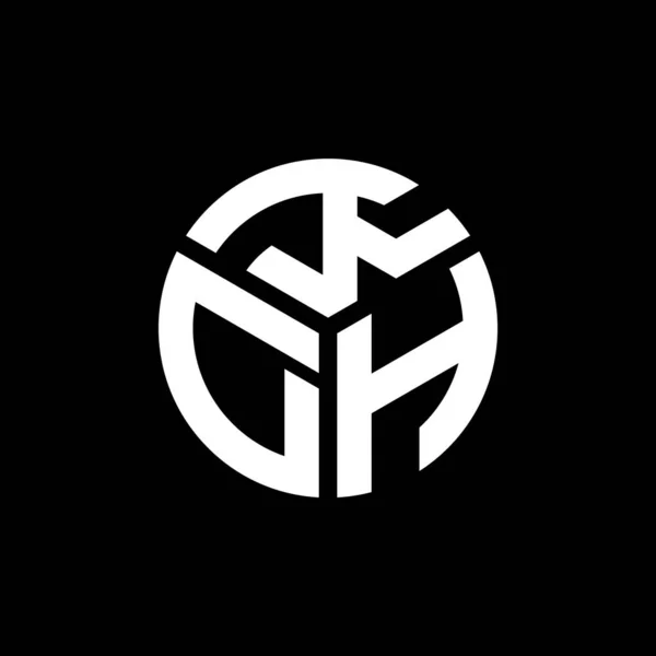 Projekt Logo Litery Kdh Czarnym Tle Kreatywne Inicjały Kdh Koncepcja — Wektor stockowy