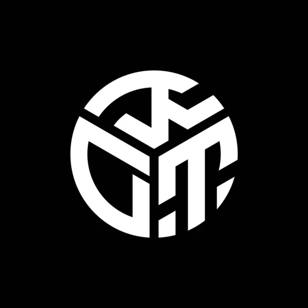 Diseño Del Logotipo Letra Kdt Sobre Fondo Negro Kdt Iniciales — Archivo Imágenes Vectoriales