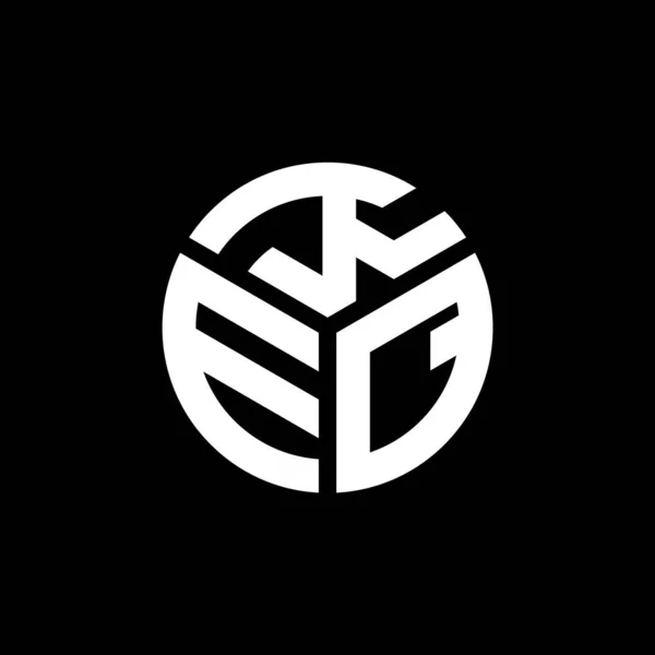 Diseño Del Logotipo Letra Keq Sobre Fondo Negro Keq Iniciales — Vector de stock