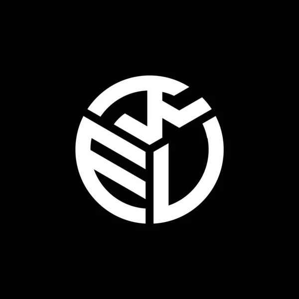 Keu Brev Logotyp Design Svart Bakgrund Keu Creative Initials Letter — Stock vektor