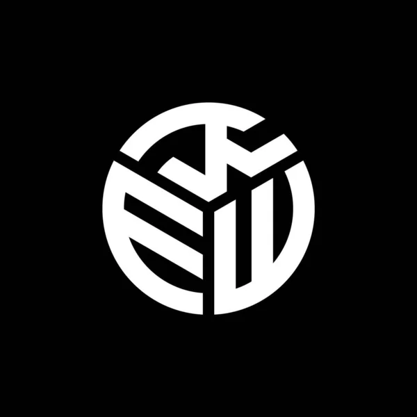 黒い背景にKewの手紙のロゴデザイン Kewクリエイティブイニシャルレターロゴコンセプト Kew手紙のデザイン — ストックベクタ