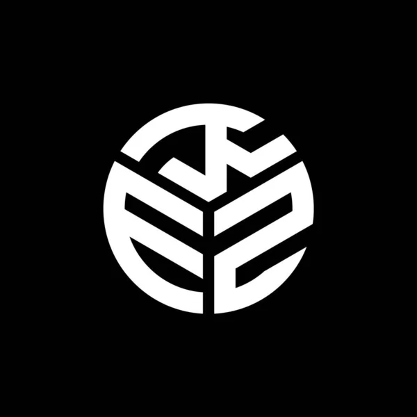Kez Carta Logotipo Design Fundo Preto Kez Iniciais Criativas Conceito — Vetor de Stock