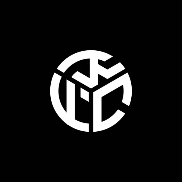 Diseño Del Logotipo Letra Kfc Sobre Fondo Negro Kfc Iniciales — Archivo Imágenes Vectoriales