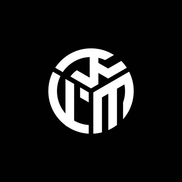 Σχεδιασμός Λογότυπου Γραμμάτων Kfm Μαύρο Φόντο Έννοια Λογοτύπου Δημιουργικών Αρχικών — Διανυσματικό Αρχείο