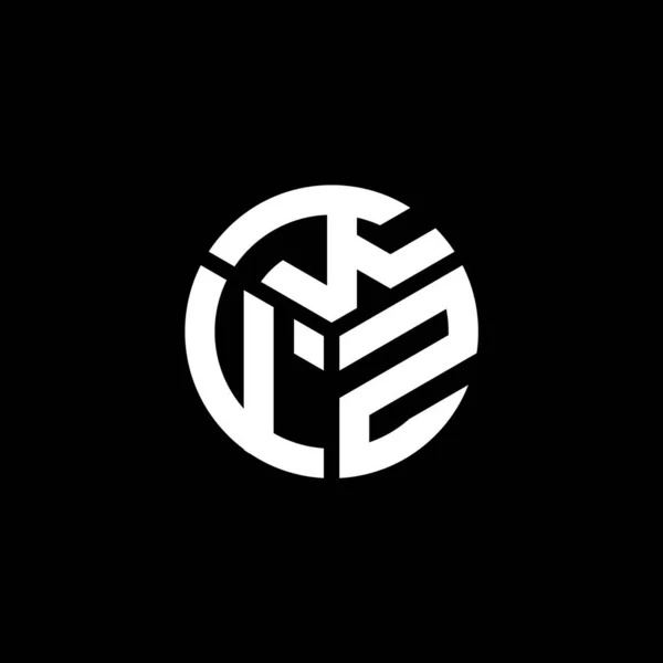 Дизайн Логотипу Літери Kfz Чорному Тлі Творчі Ініціали Kfz Концепція — стоковий вектор
