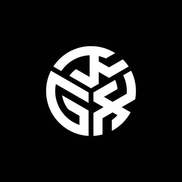 黒を基調としたKgxレターロゴデザイン Kgxクリエイティブイニシャルレターロゴコンセプト Kgxレターデザイン — ストックベクタ