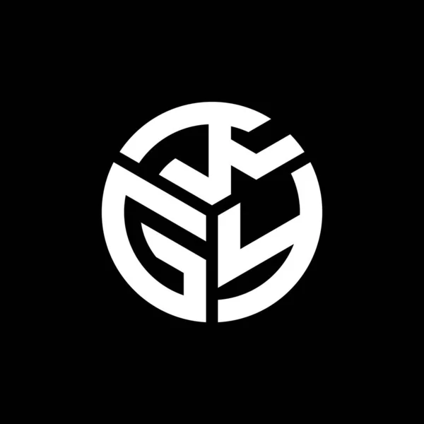 Σχεδιασμός Λογότυπου Γραμμάτων Kgy Μαύρο Φόντο Kgy Δημιουργική Αρχικά Γράμμα — Διανυσματικό Αρχείο