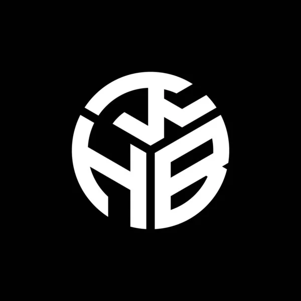 Khb Schriftzug Logo Design Auf Schwarzem Hintergrund Khb Kreative Initialen — Stockvektor