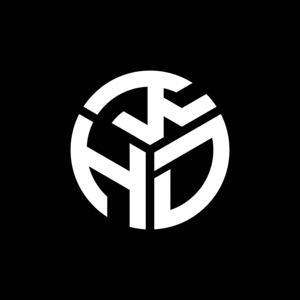 Σχεδιασμός Λογότυπου Γραμμάτων Khd Μαύρο Φόντο Khd Δημιουργικά Αρχικά Γράμματα — Διανυσματικό Αρχείο