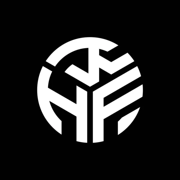 Siyah Arkaplanda Khf Harf Logosu Tasarımı Khf Yaratıcı Harflerin Baş — Stok Vektör
