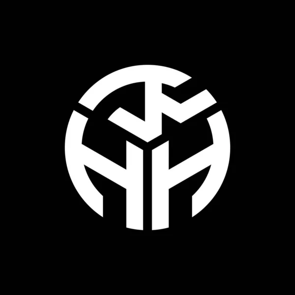 Khh Letter Logo Ontwerp Zwarte Achtergrond Khh Creatieve Initialen Letter — Stockvector